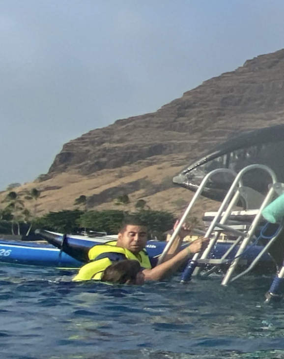 adaptive sports carter swimming in hawaii during special olympics trip