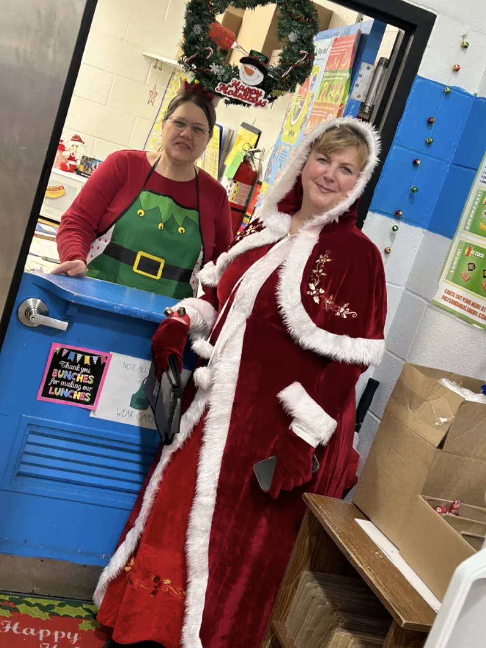 easterseals leadership team spreading holiday cheer and custom lunch bags to students across the city