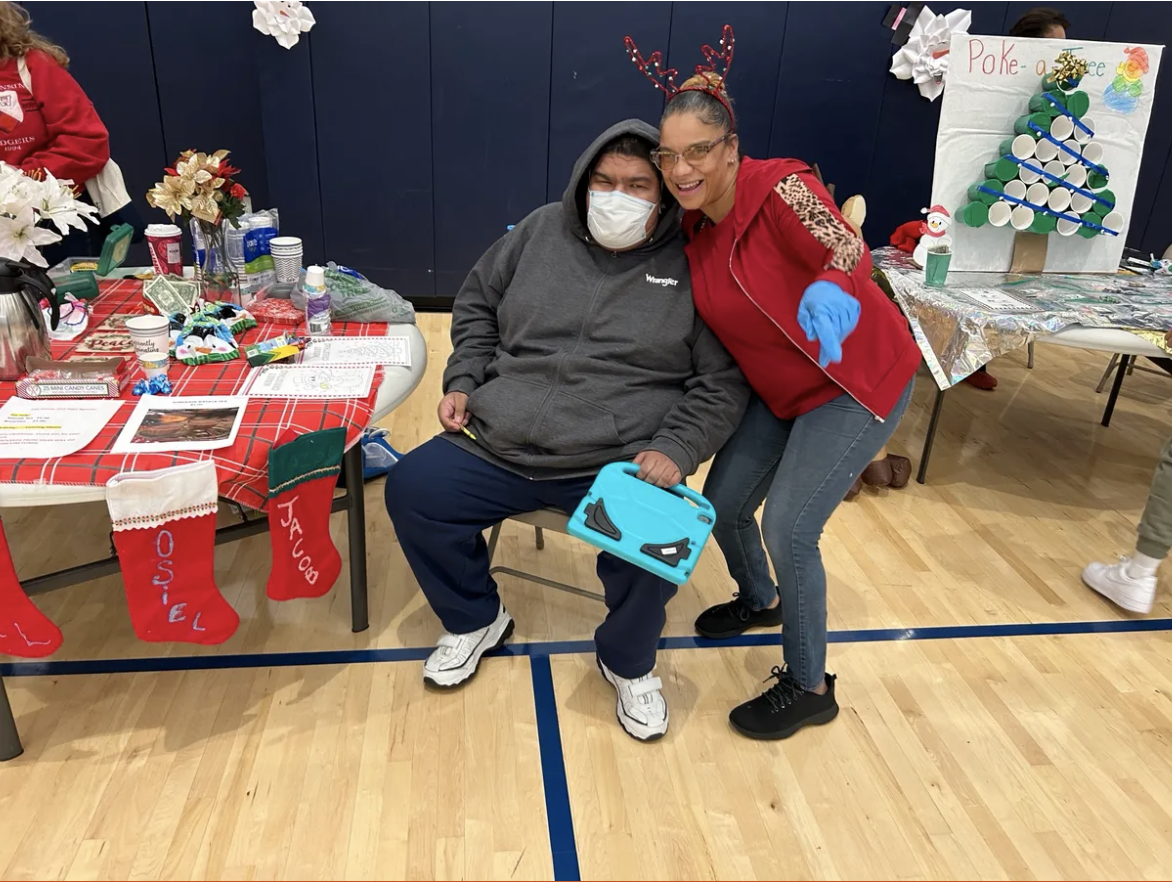 winter festival easterseals academy with hb threads pop up table