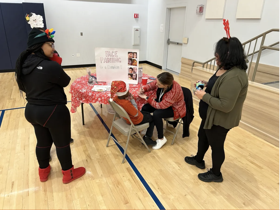 winter festival easterseals academy with hb threads pop up table