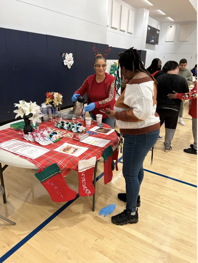 winter festival easterseals academy with hb threads pop up table