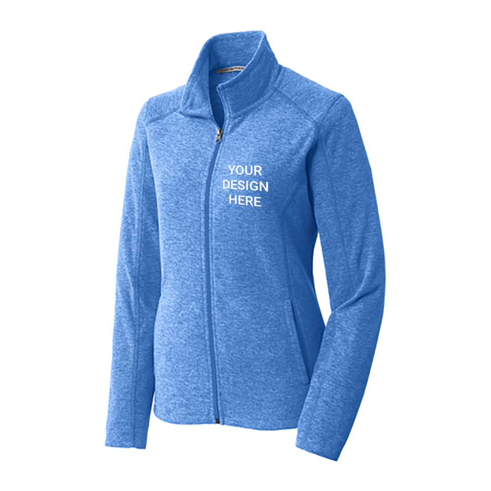 Port Authority® Ladies’ Heather Microfleece Full-Zip Jacket