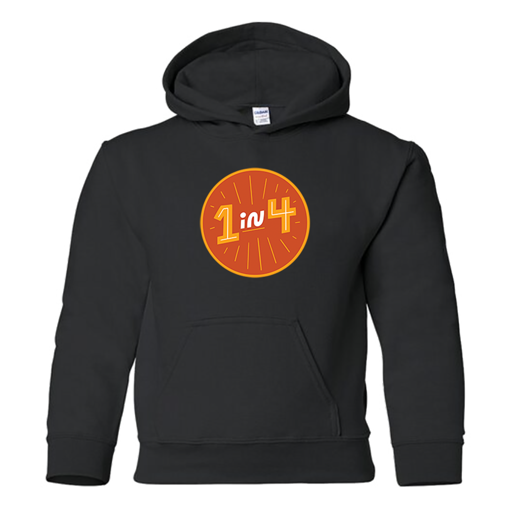 1 in 4 - Gildan Youth Heavy Blend 50/50 Hoodie