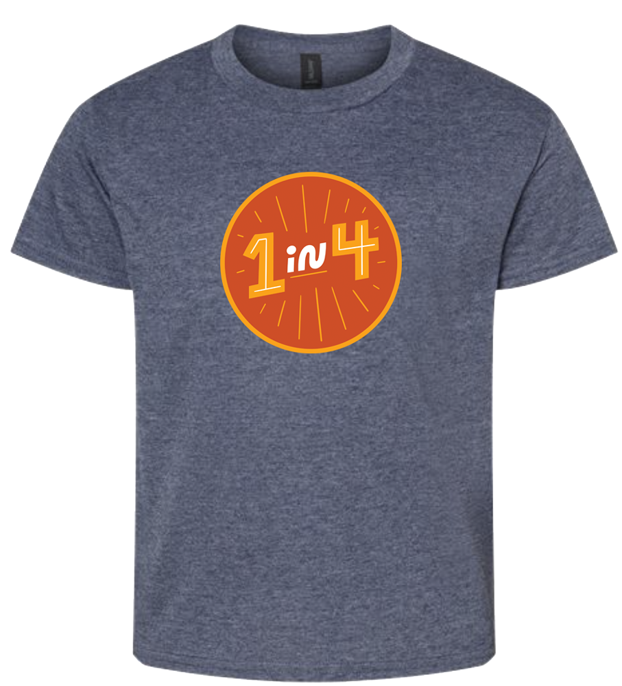 1 in 4 - Gildan Youth Softstyle T-shirt - Image 3
