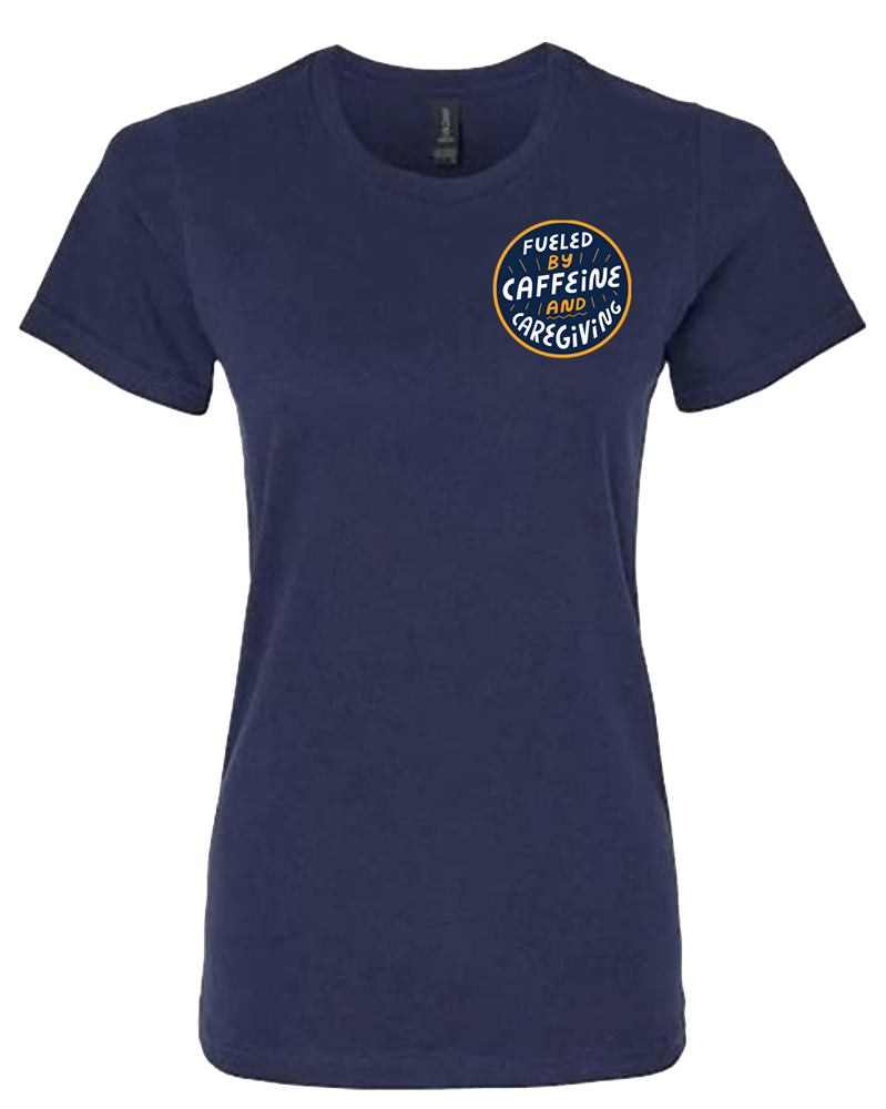 Fueled by Caffeine and Caregiving - Gildan Women's Softstyle Fitted T-Shirt - Image 5