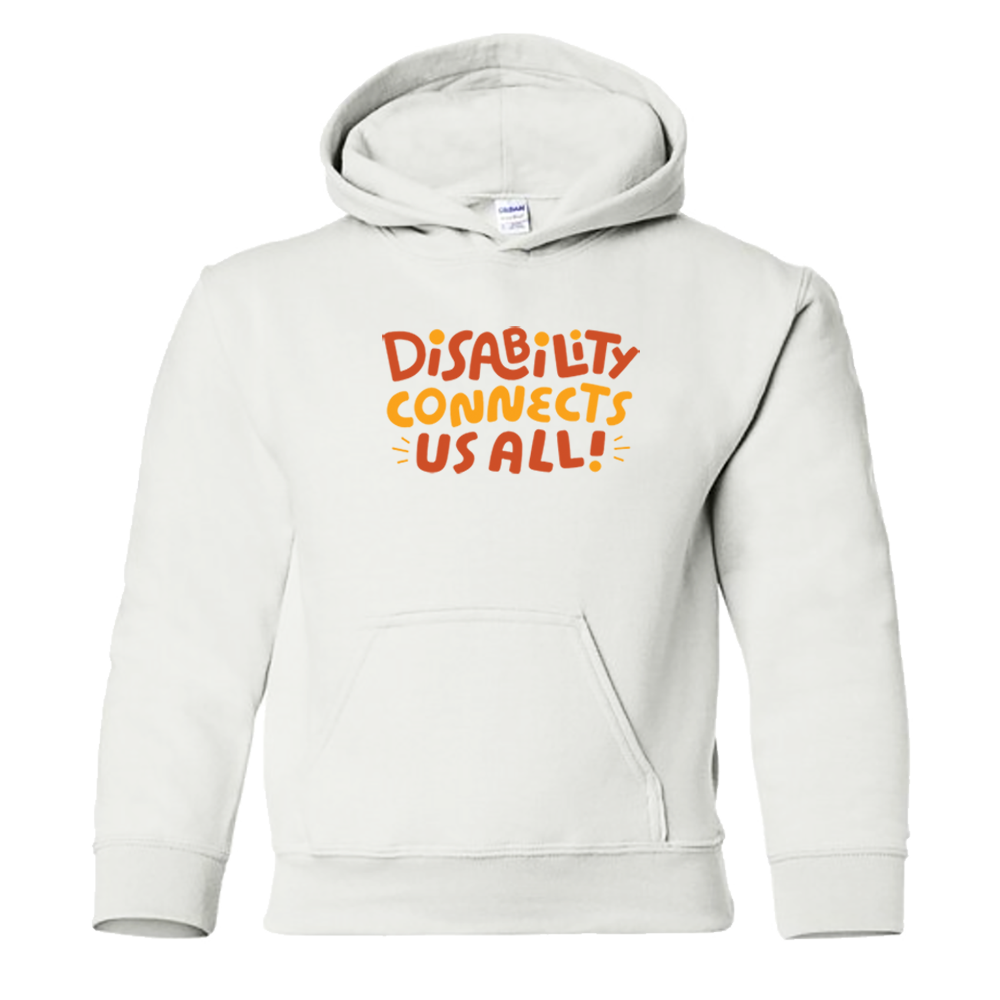 Disabilities Connect Us All - Gildan Youth Heavy Blend 50/50 Hoodie - Image 3